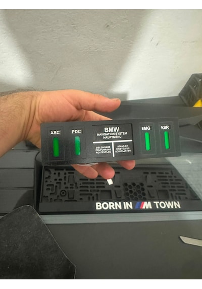 Bmw E36 Işıklı Navigasyon Paneli Asc Pdc Smg Asr Görünümlü Dekoratif Konsol Paneli 0