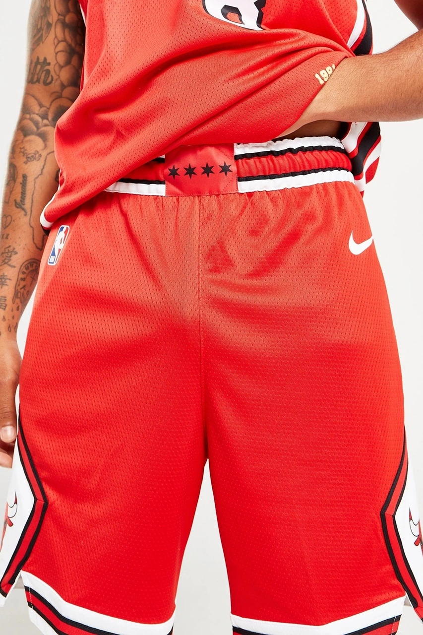 Nike Dri Fit Nba Chicago Bulls Swingman Shorts Erkek Basketbol Şort Kırmızı Kırmızı