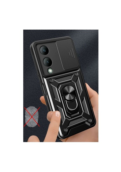 Vivo Y17s Kılıf Pars Lens Yüzüklü Silikon