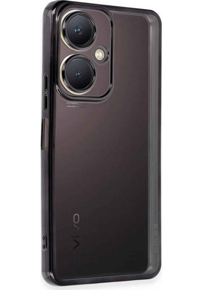 Vivo Y27 Uyumlu Kılıf Lensli Silikon - Siyah