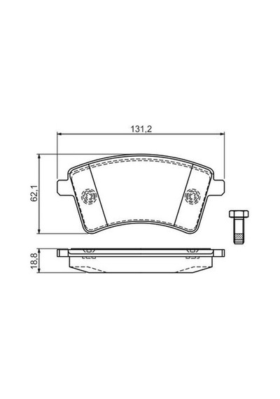 Renault Kangoo 2 1.5dci 2008-2019 Bosch Ön Balata Netpar24693