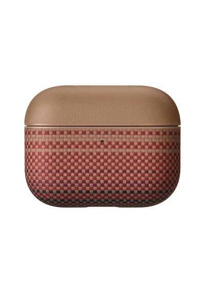 Apple Uyumlu AirPods Pro 3 Kılıf Aramid Fiber Pitaka Tactile Woven Sunset-moonrise Serisi Kapak Kahverengi Kahverengi
