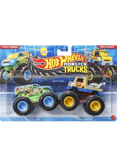 Hot Wheels Monster Trucks Güçlü İkili 1:64 Arabalar Jhy81 Funny F Çok Renkli