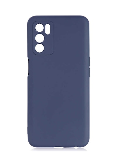 Ekılıf - Oppo A16 Uyumlu Kılıf Mat Soft Premier Silikon Kapak - Lacivert