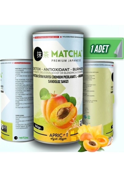 Matcha Premium Japanese Kayısı Aromalı Matcha Form Çayı 20 x 8 G
