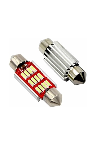 2 Adet 36mm Sofit Led Ampul 12 Ledli Plaka,iç Aydınlatma