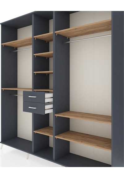 Hyperion Dolap 10 Raflı 2 Çekmeceli 3 Askılı 220x44x243 Antrasit-çam/antrasit Çok Renkli Hyperion Dolap 10 Raflı 2 Çekmeceli 3 Askılı 220x44x243 Antrasit-çam/antrasit Çok Renkli