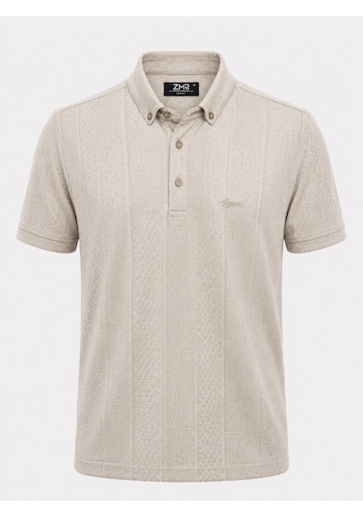 Classics Men Zamur Slim Fit Erkek Polo Yaka Kısa Kol Tişört 7708 Bej
