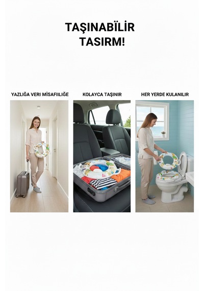 Çocuk Klozet Adaptörü Kaymaz & Ergonomik Tuvalet Eğitimi İçin Uygun