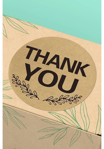 Thank You Renkli Yuvarlak Teşekkür Etiketi Sticker 3x3cm St2071 Çok Renkli