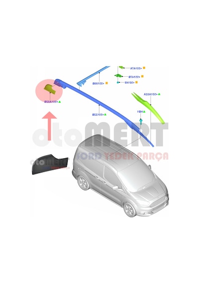 Courier Arka Tavan Rayi Dış Plastigi 2014-2023 (SAĞ) | 534544742 Courier Arka Tavan Rayi Dış Plastigi 2014-2023 (SAĞ) | 534544742