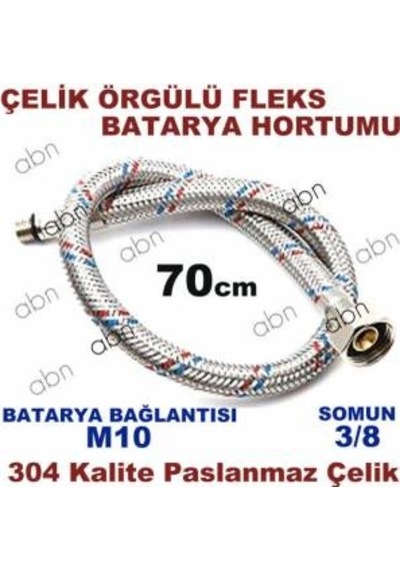 Batarya Bağlantı Hortumu Somun3/8-Batarya M10-Uzunluk 70Cm Çok Renkli