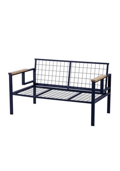 Pimango Pi Elize Demonte Metal Bahçe Çay Seti 2+1+1 Sarı - Yeşil