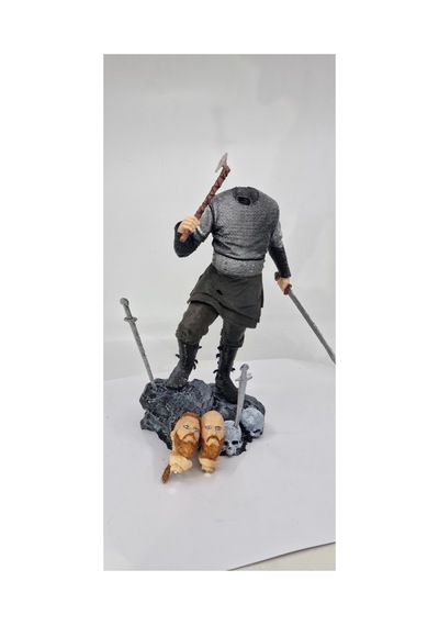 Ragnar Rodbrok Büst Figür Degistirilebilir 2 Baslı 20 Cm Vikings Vikingler