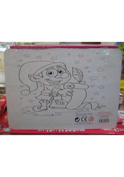 42 Parça Karton Puzzle Arkası Boyamalı 2 Adet