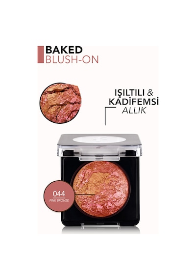 Flormar Işıltılı Fırınlanmış Allık - Baked Blush-On - 044 Pink Rose - 8682536051446