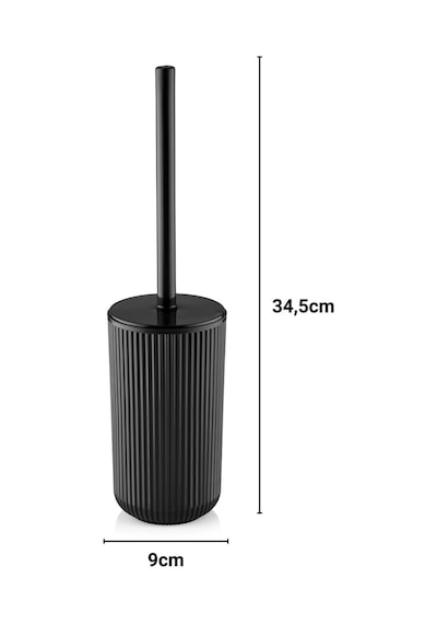 Nandy Home Kıl Fırçalı Hijyenik Tuvalet, Banyo Fırçası Siyah
