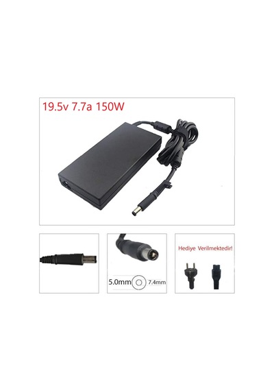 Casper Excalibur G770.1140-dsl0a-b G770.1140-exj0r-b 19.5v 7.7a 150w Notebook Adaptör