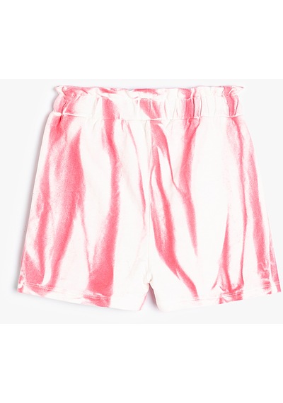 Koton Şort Beli Lastikli Batik Desenli Pamuklu Pembe Desenli 4smg40065ak Pembe