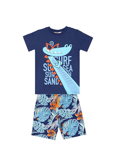 Surfer Croco Erkek Çocuk T-shirt Şort Takım