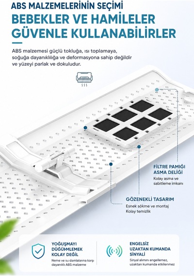 Evrensel Ayarlanabilir 8 Toz Filtreli Klima Aparatı Split Tipi Hava Yönlendirici Aparat - 877969677