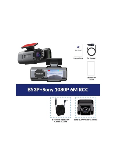 Yeni Çift Lens 4k Sürüş Kaydedici Mini Kamera Gps Wifi 1080p Arka Görüş Kamerası İle 24 Saat Park Etme Gece Görüş Kara Kutu Araç İçi Kayıt 64 Gb