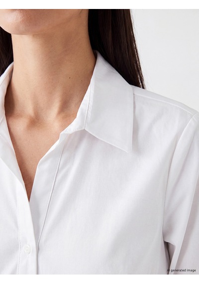 Lcw Everyday Beyaz Regular Fit Kadın Gömlek