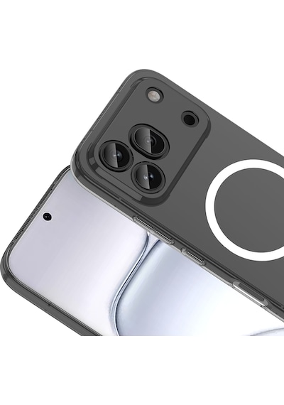Maks Technology Honor 600 Pro 5g Kamera Korumalı M-safe Şarj Özellikli Şeffaf Mkst London Sert Pc Kapak - Şeffaf