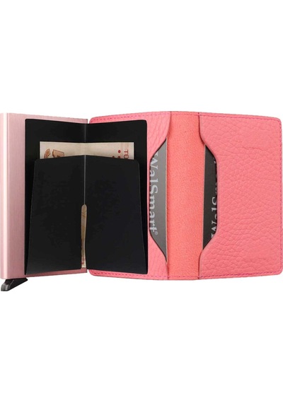 Walsmart Book Floater Akıllı Mekanizmalı Deri Cüzdan Pembe