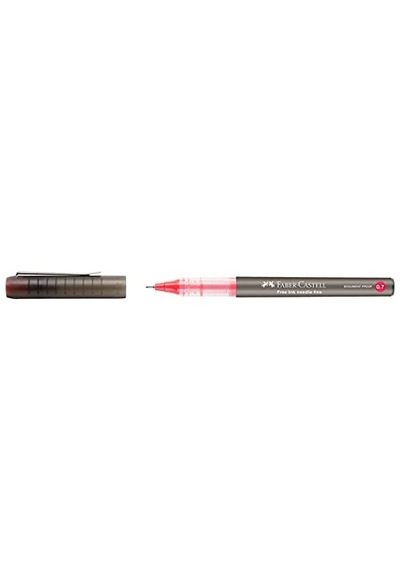 Free Ink Roller Kalem 0.7, Kırmızı, Silinmez Kalıcı Mürekkep, İğne Uçlu, Akıcı Yazım, Mürekkep Göstergeli Genel