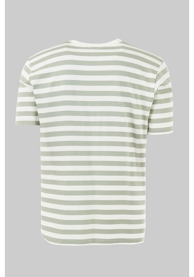 Buratti Çizgili Pamuklu Relaxed Fit Bisiklet Yaka T Shirt Erkek T Shirt 5904078 Elma Yeşili