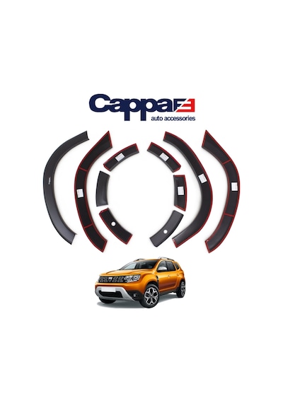 Dacia Duster Çamurluk Dodik Seti Uv Katkılı Abs Mat Siyah 8 Parça 2018 Ve Sonrası