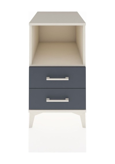Kronos Komodin Tek Raflı 2 Çekmeceli 44x59x80 Aytaşı-antrasit Aytaşı