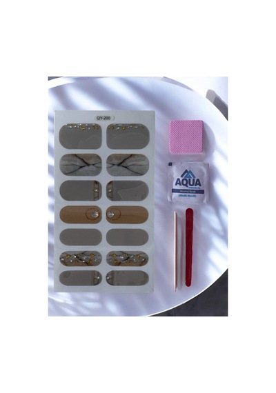 Jelüx Palette Pastel Renkli Yapışkan Tam Kaplama Jel Tırnak Seti Bakım Kiti İle 5 Boy 14 Adet 13743854