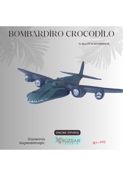 Bombardiro Crocodilo Tung Tung Sahur Kanat Boyutu 15 Cm Figür