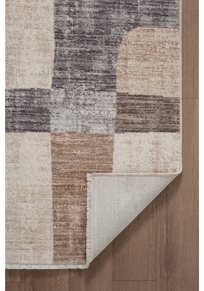 Focus Fo006a Bej Gri Modern Salon Koridor Yatak Ve Oturma Odası Halısı-1769