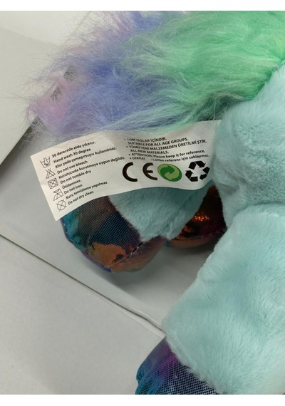 Oyuncak Peluş Kanatlı Unicorn Tek Boynuzlu At Mint Su Yeşili 30 Cm Yeşil