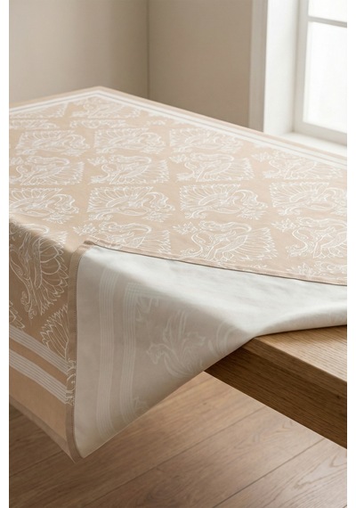 Dekoratif Baskılı Mutfak Salon Masa Örtüsü 150x150 cm Sıvı Geçirmez Ev Sunum Sofra Örtüsü Paisley