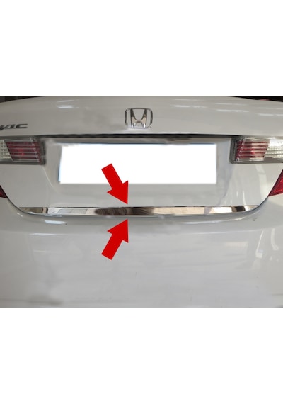 Honda Civic Sedan 2012 - 2015 Krom Bagaj Altı Çıta