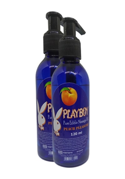 Playboy Pure Edible Massage Oil 120ml Şeftali Aromalı Masaj Yağı 2 Adet
