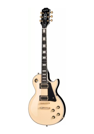 Epiphone Les Paul Custom Blackback Elektro Gitar Antique Ivory 104080442028