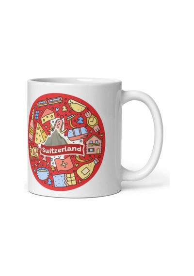 İsviçre Kupa Bardak 2 Adet Seyahat Hatıra Switzerland Mug