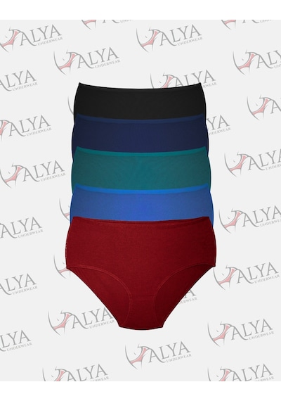 Alya Underwear Kadın Büyük Beden Külot Battal Full Brief, Yüksek Bel 5xl, 6xl, 7xl 5 Farklı Renk 1 Pakette Çok Renkli-p24 Alya Underwear Kadın Büyük Beden Külot Battal Full Brief, Yüksek Bel 5xl, 6xl, 7xl 5 Farklı Renk 1 Pakette Çok Renkli-p24