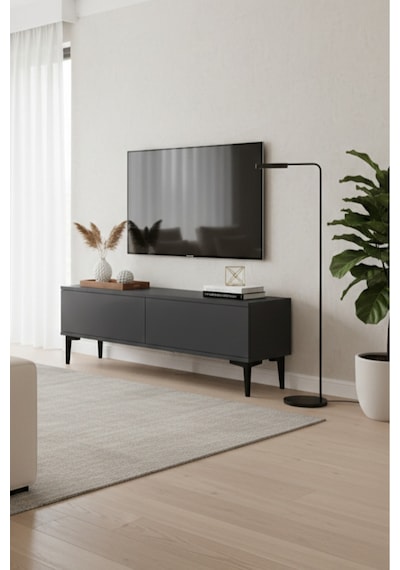 Tsa1299a Aplos Tv Stand, Tv Sehpası Antrasit 120cm