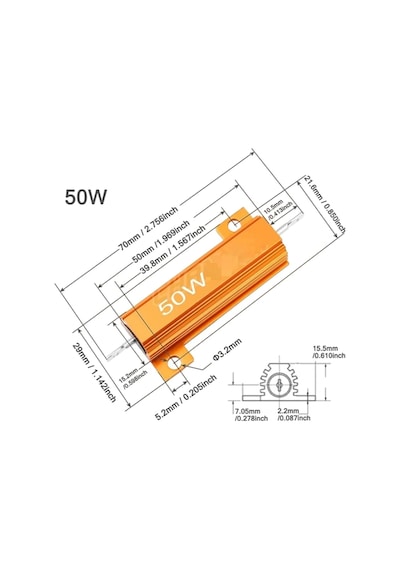 560r 50w %5 Alüminyum Direnç
