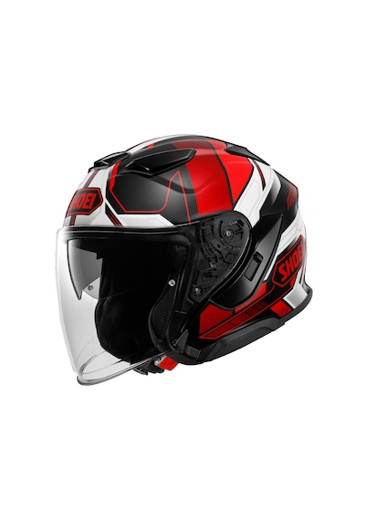 Shoei J-cruise 3 Whizzy Kask Kırmızı - Siyah - Beyaz