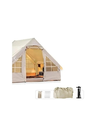 Şişme Kamp Çadırı 4-6 Kişilik 300 210 190 Cm Bej