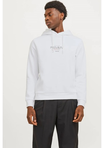 Jack & Jones Jprblaharold Kapüşonlu Erkek Sweat 12271193 BEYAZ