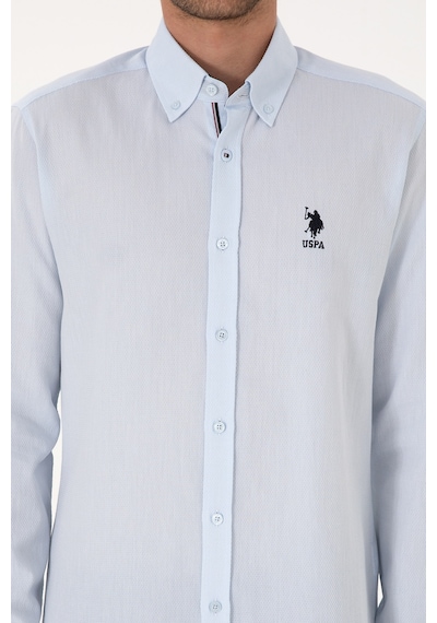 U.s. Polo Assn. Erkek Açık Mavi Gömlek Desenli 50308524-vr003 Acık Mavı