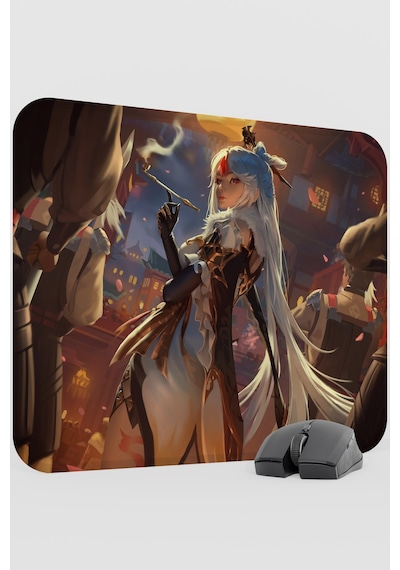 Ningguang Genshin Impact Anime Oyuncu V4 - 48x40 Xl Gaming Mouse Pad Fare Altlığı
